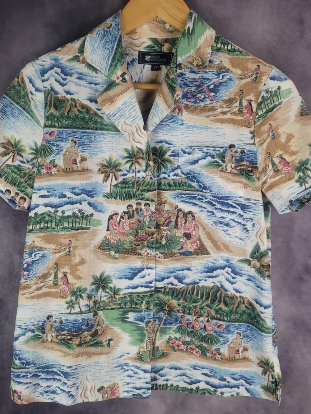 Reyn Spooner Hawaiian tropical aloha XS shirt